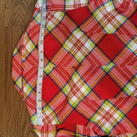 VINTAGE Plaid Coat Notched Rounded Collar 2 Button - Picture 13 of 14